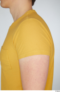 Brett arm casual dressed shoulder sleeve upper body yellow t…